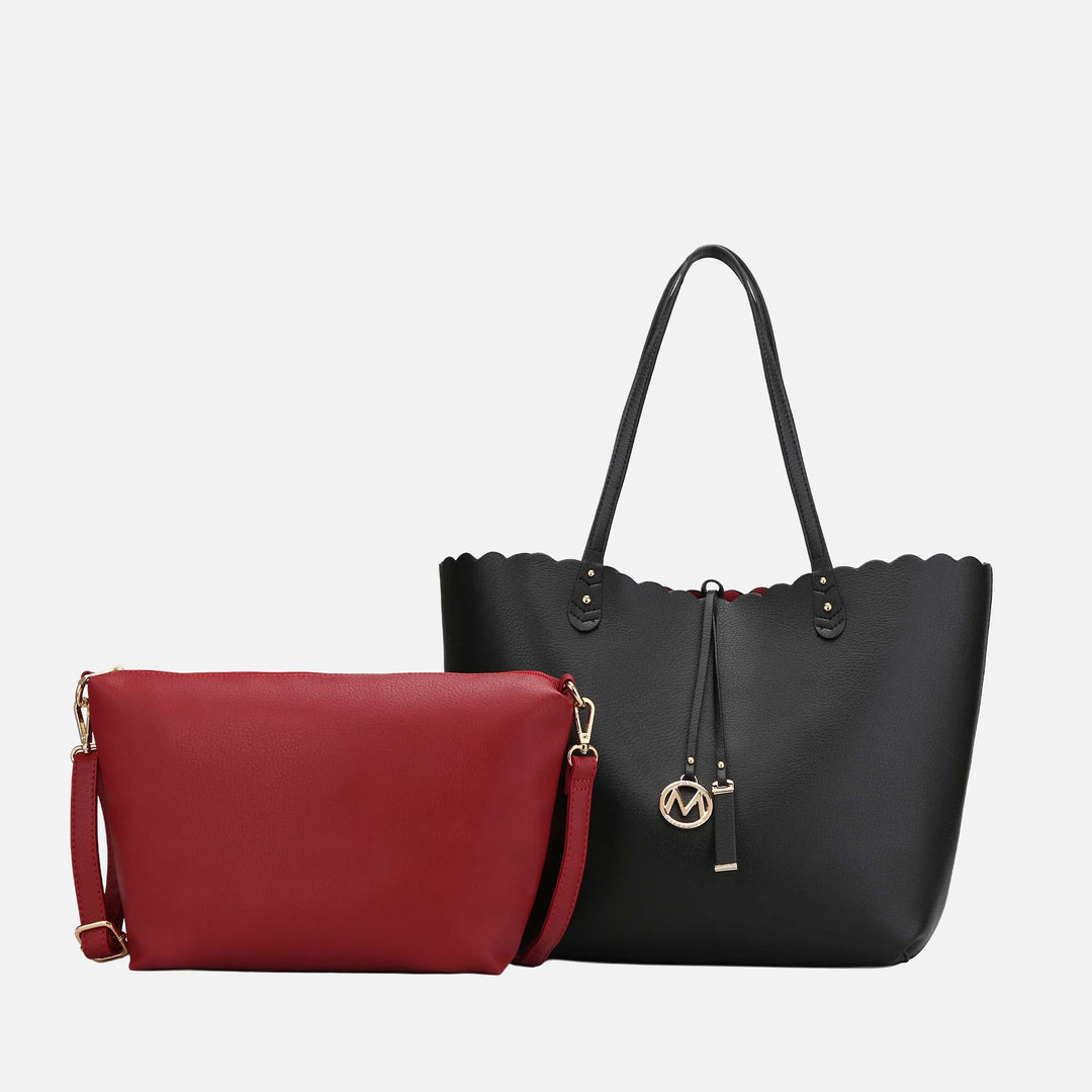 Rose Pink MKF Collection By Mia K Amahia Tote Bag And Crossbody Set
