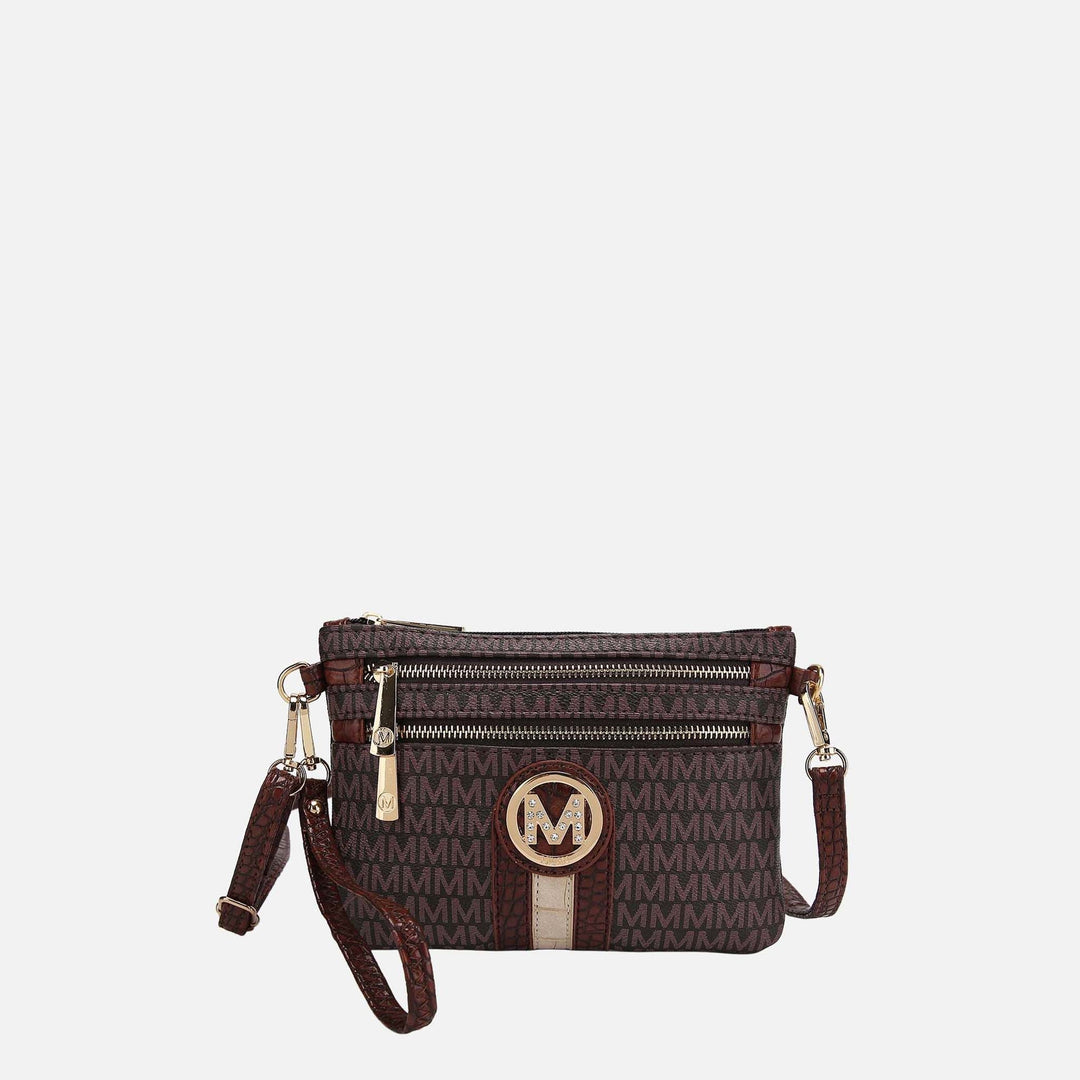 Black MKF Collection By Mia K Tarren Signature Crossbody Bag