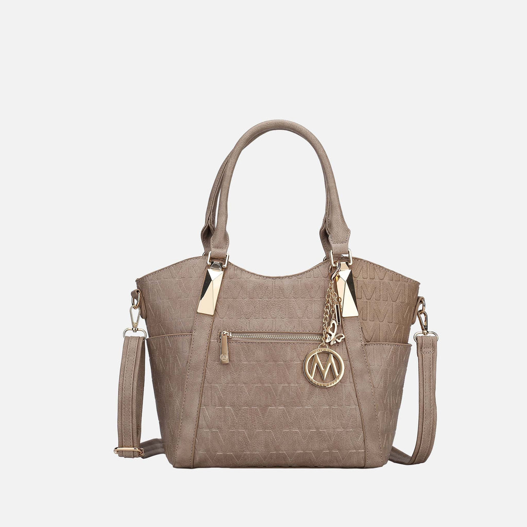 Chocolate MKF Collection By Mia K Lucy Signature Tote Bag