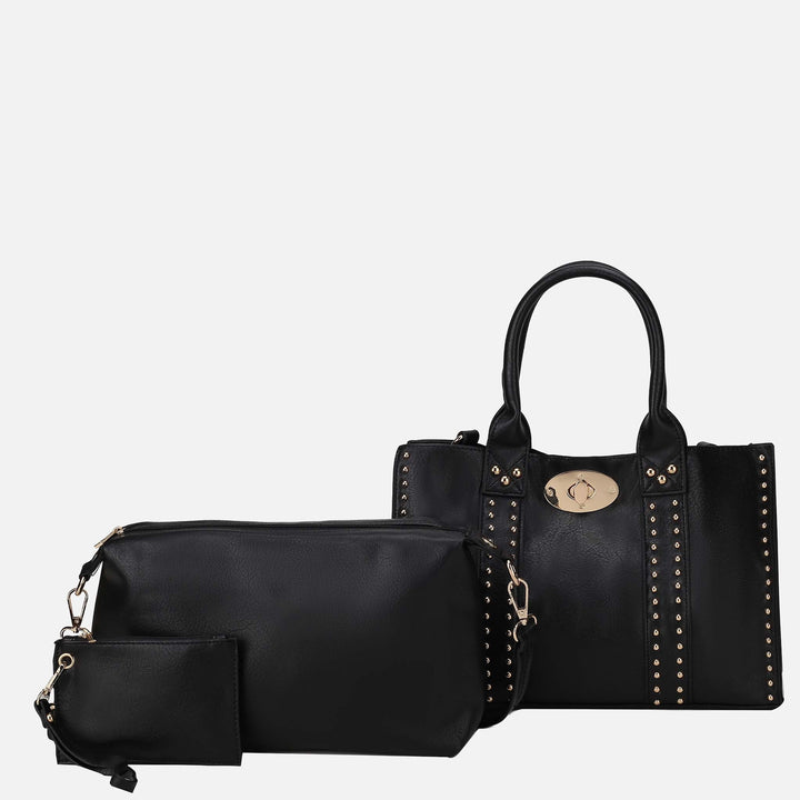Black Coffee MKF Collection By Mia K Elissa Shoulder Bag And Set