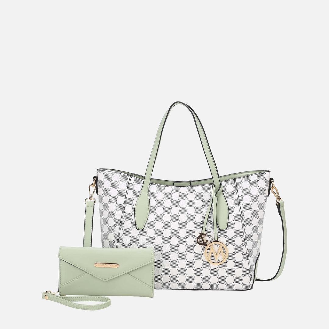 Black MKF Collection By Mia K Gianna Tote Bag And Wallet Set