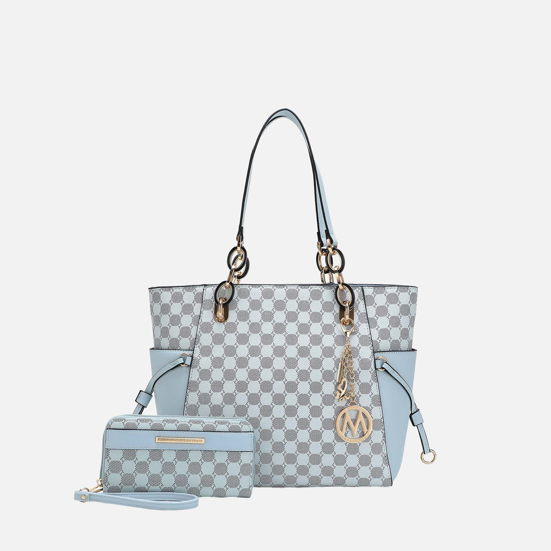 Wine MKF Collection By Mia K Xenia Tote Bag And Set