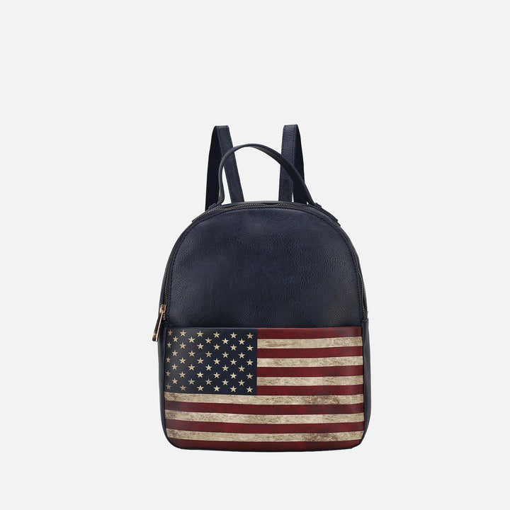 Rose Pink MKF Collection By Mia K Briella Flag Print Backpack