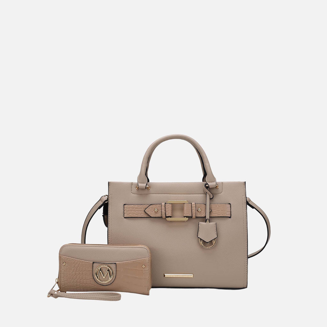 MKF Collection By Mia K Virginia Tote Bag And Wallet Set
