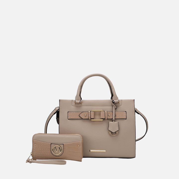 MKF Collection By Mia K Virginia Tote Bag And Wallet Set