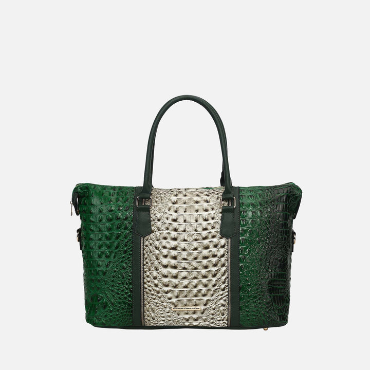MKF Collection By Mia K Raven Croc Embossed Duffel Bag