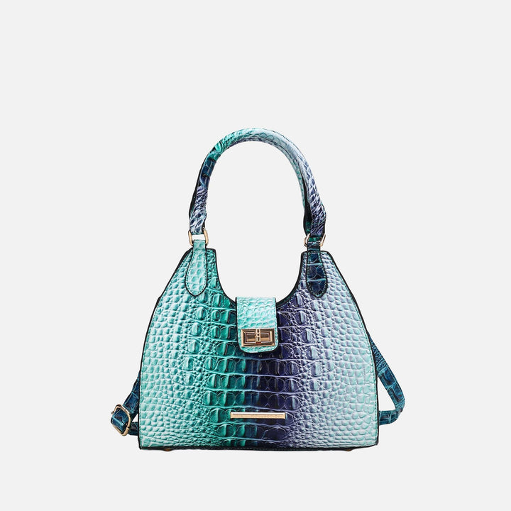 MKF Collection By Mia K Ava Gradient Croc Tote Bag