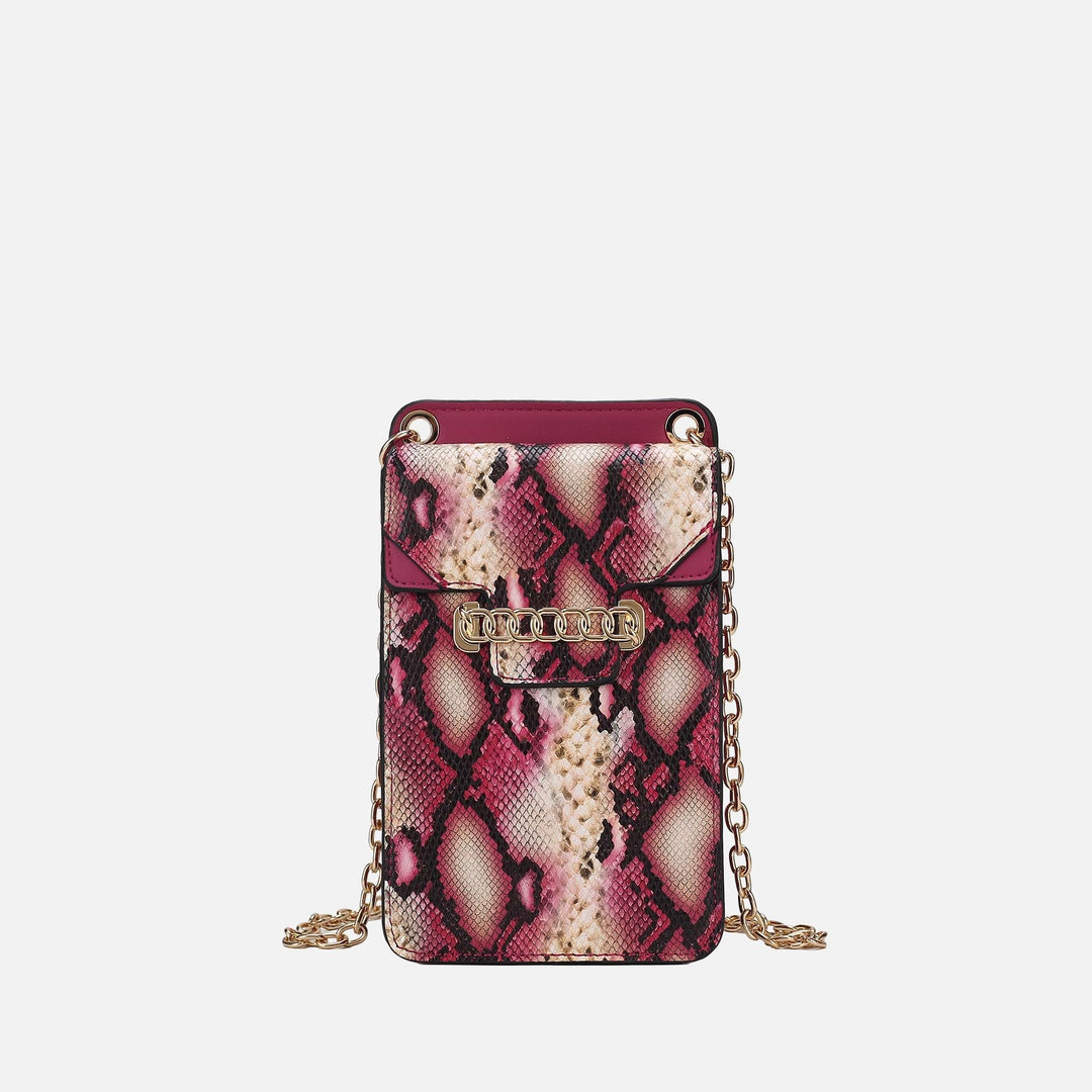 Snake Charcoal MKF Collection By Mia K Yael Phone Crossbody Handbag