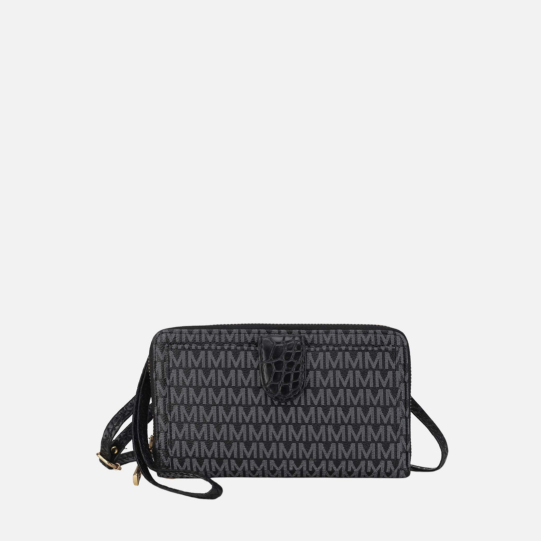 Brown MKF Collection By Mia K Olga Signature Phone Crossbody Bag