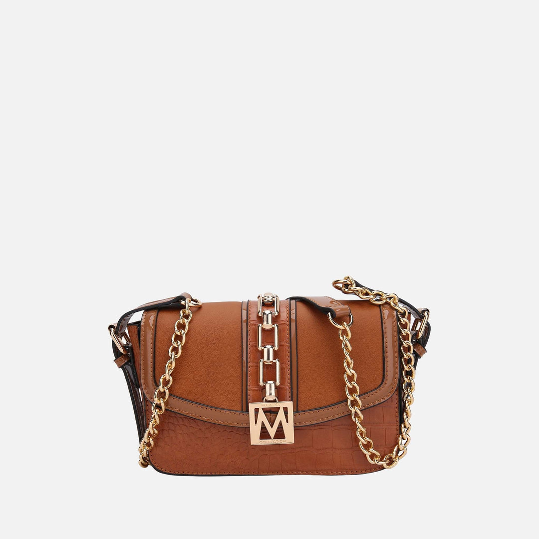 Cognac Brown MKF Collection By Mia K Wendalyn Shoulder Handbag