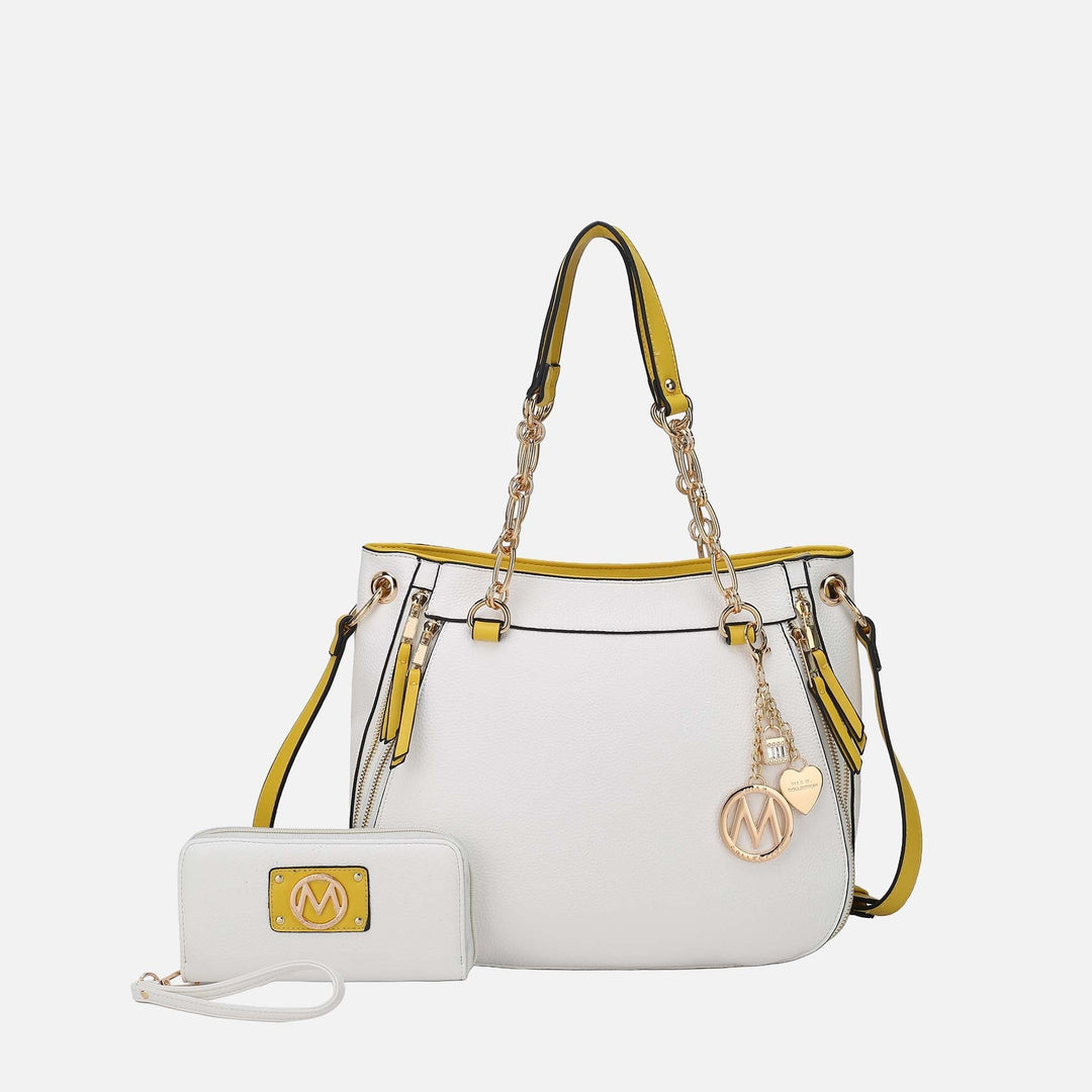 Olive MKF Collection By Mia K Lina Shoulder Bag And Wallet Set