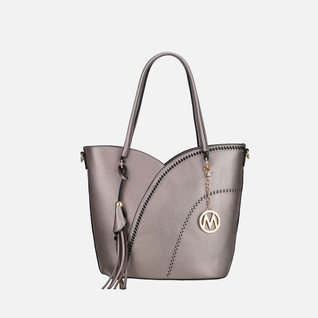 Wine MKF Collection By Mia K Imogene Shoulder Bag And Matching Wallet