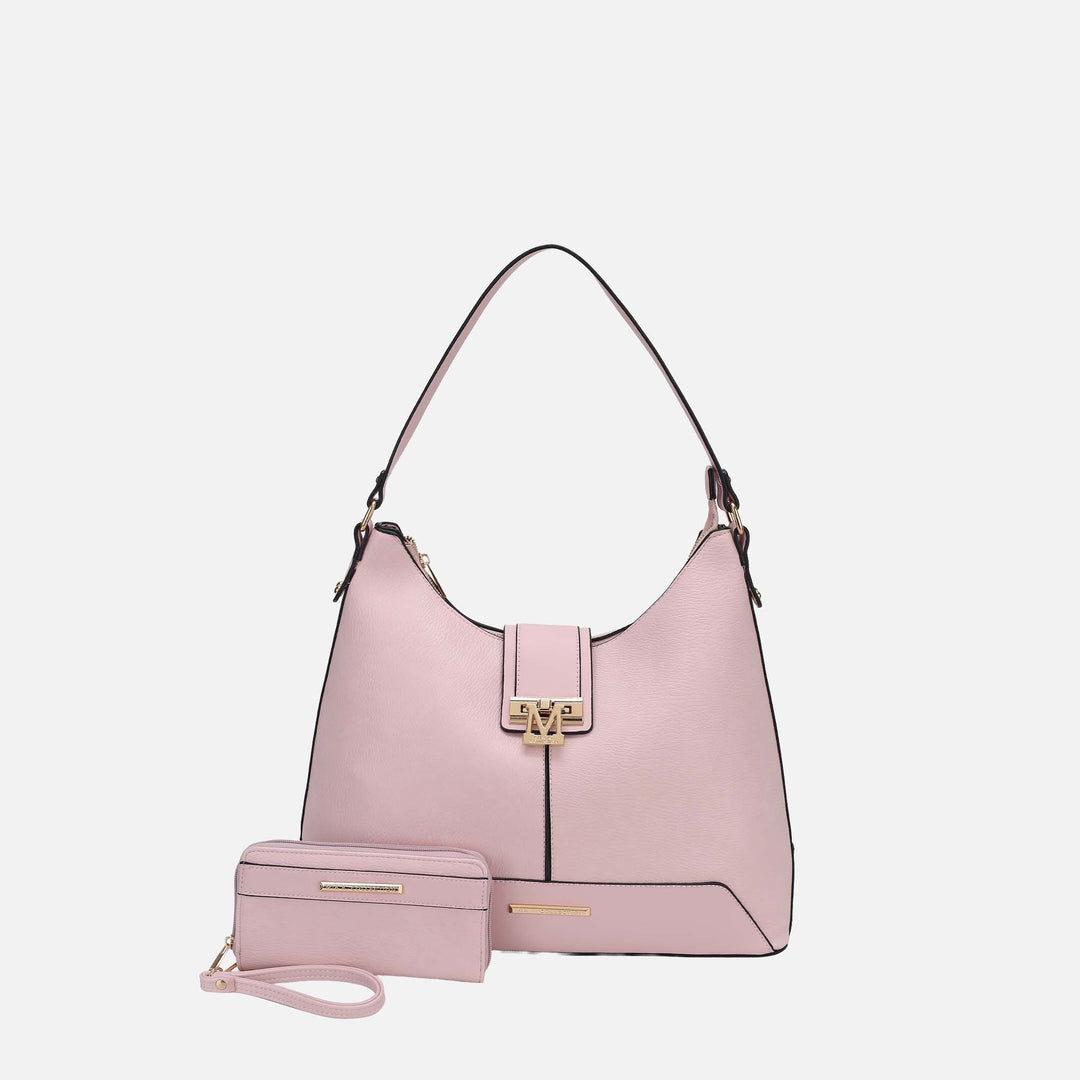 MKF Collection By Mia K Graciela Solid Hobo Bag And Set