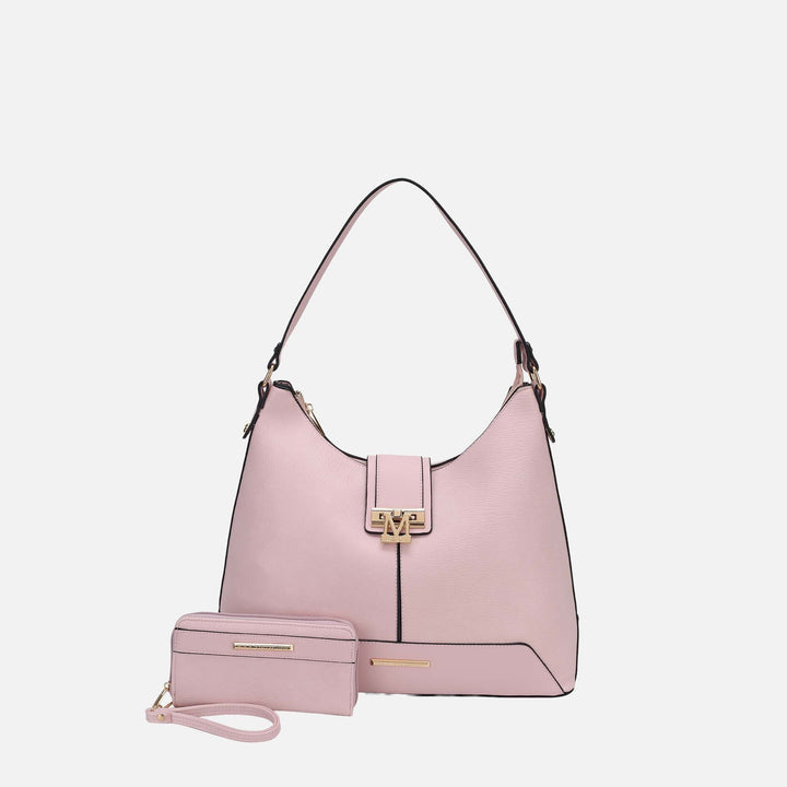 MKF Collection By Mia K Graciela Solid Hobo Bag And Set