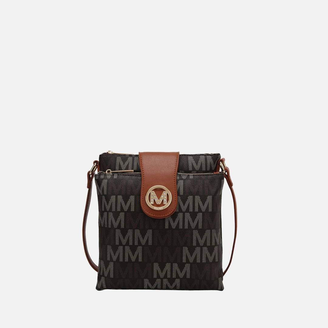 Burgundy MKF Collection By Mia K Nadien Signature Crossbody Bag