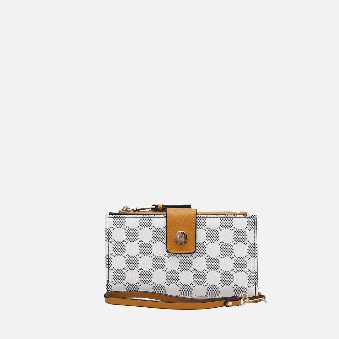 Pink MKF Collection By Mia K Solene Monogram Wristlet