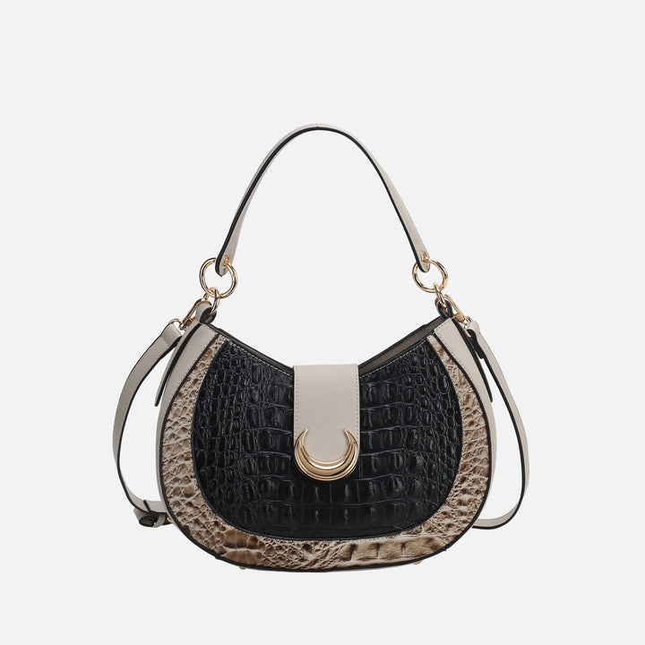 Croco Red MKF Collection By Mia K Jain Croc Embossed Shoulder Bag
