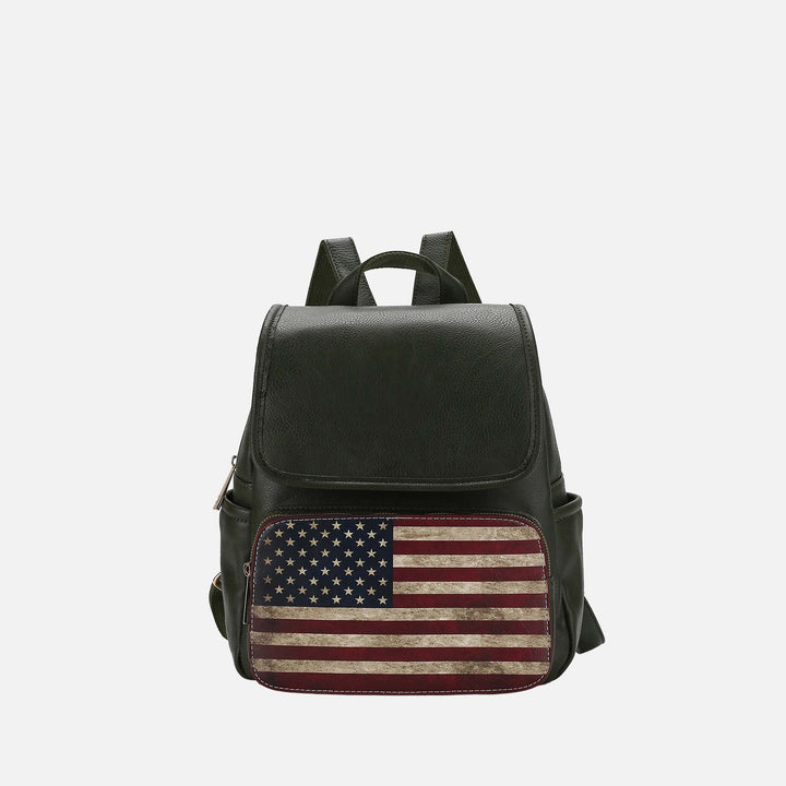 Rose Pink MKF Collection By Mia K Regina Printed Flag Backpack