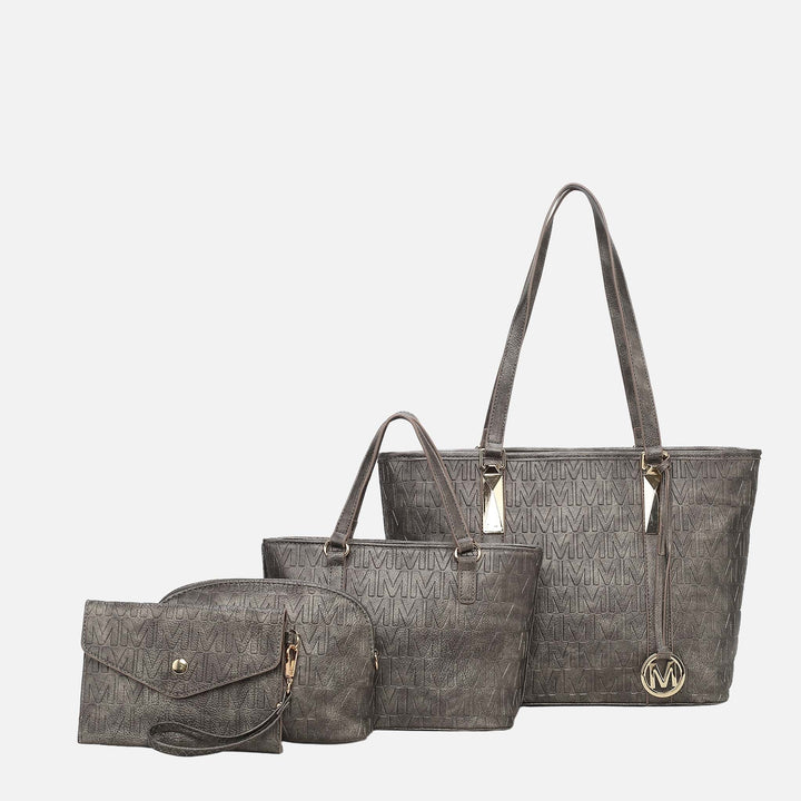 Chocolate MKF Collection By Mia K Arya Signature Tote And Set