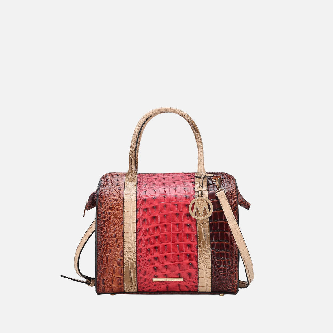 Croco Red MKF Collection By Mia K Ember Shoulder Bag