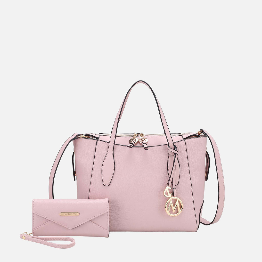 Black MKF Collection By Mia K Bruna Tote Bag And Wallet Set