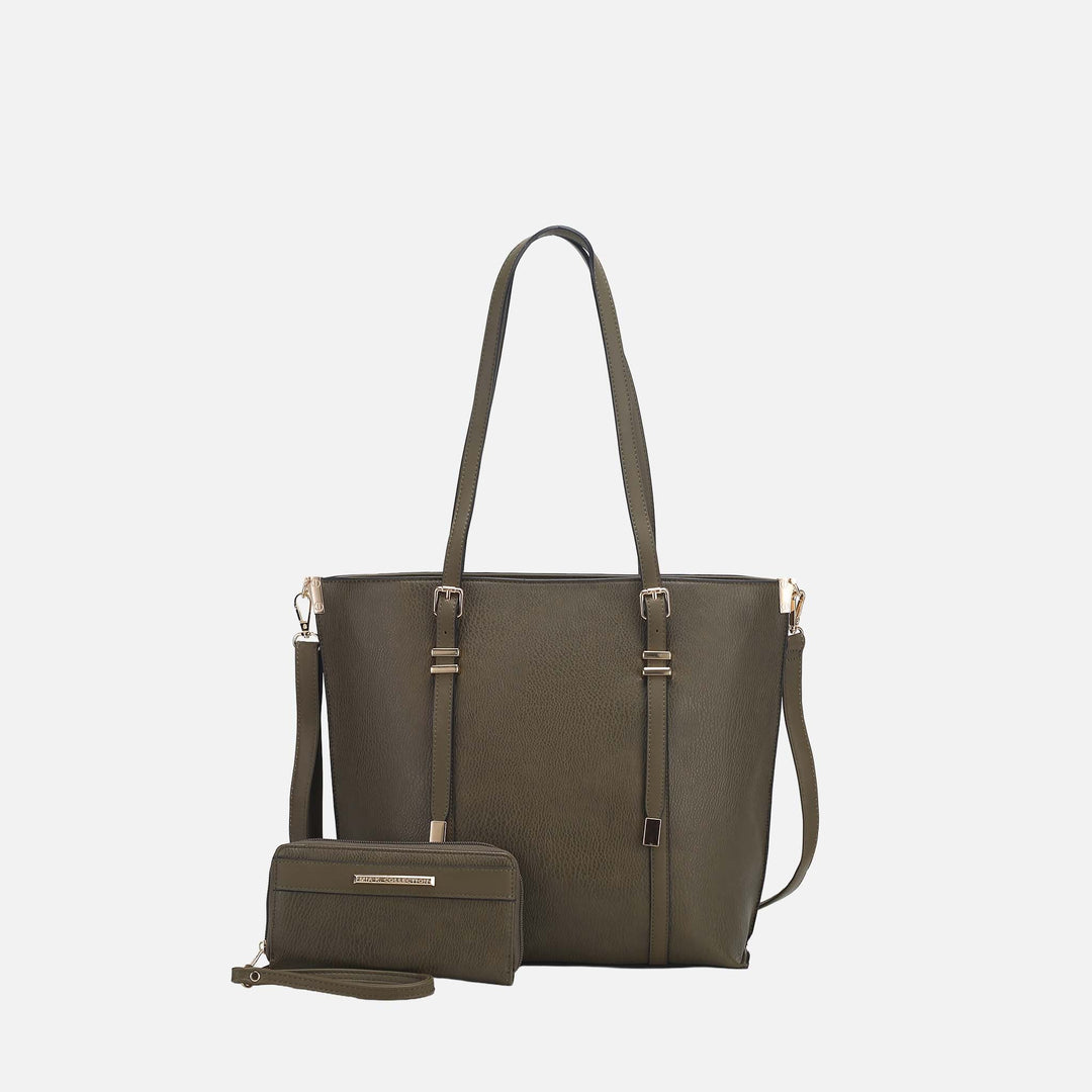 Golden Poppy MKF Collection By Mia K Emery Tote Bag And Wallet Set