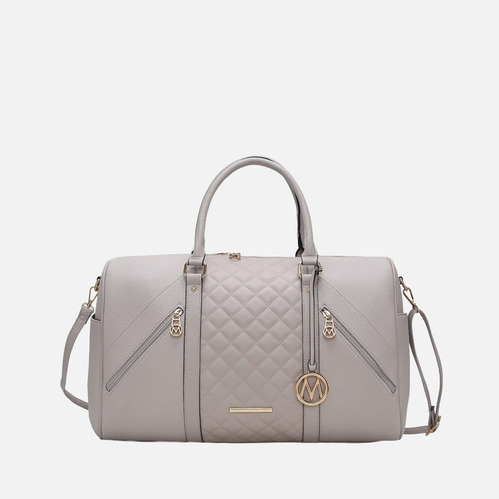 Light Grey MKF Collection By Mia K Allegra Weekender Bag