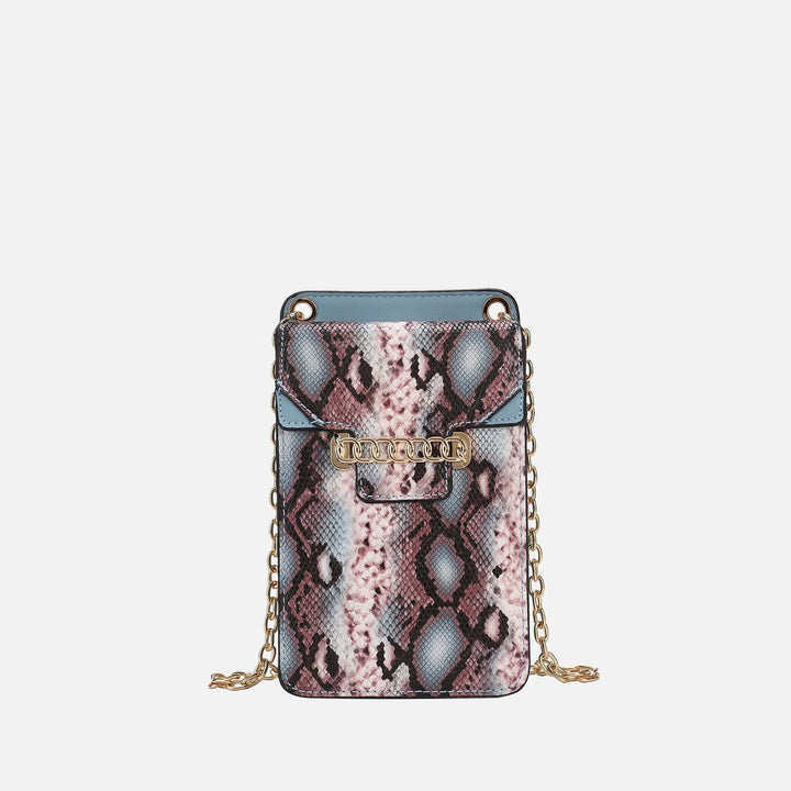 Snake Dark Green MKF Collection By Mia K Yael Phone Crossbody Handbag