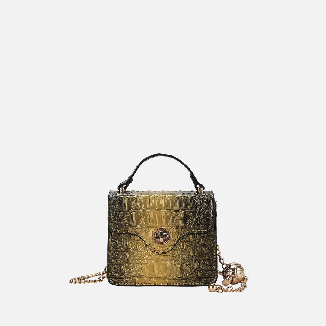 Croc Turquoise MKF Collection By Mia K River Mini Crossbody Bag
