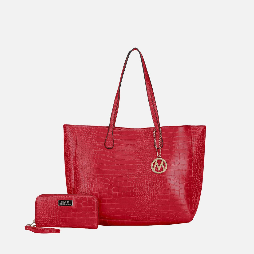 Dark Grey MKF Collection By Mia K Sadie Oversize Tote And Set