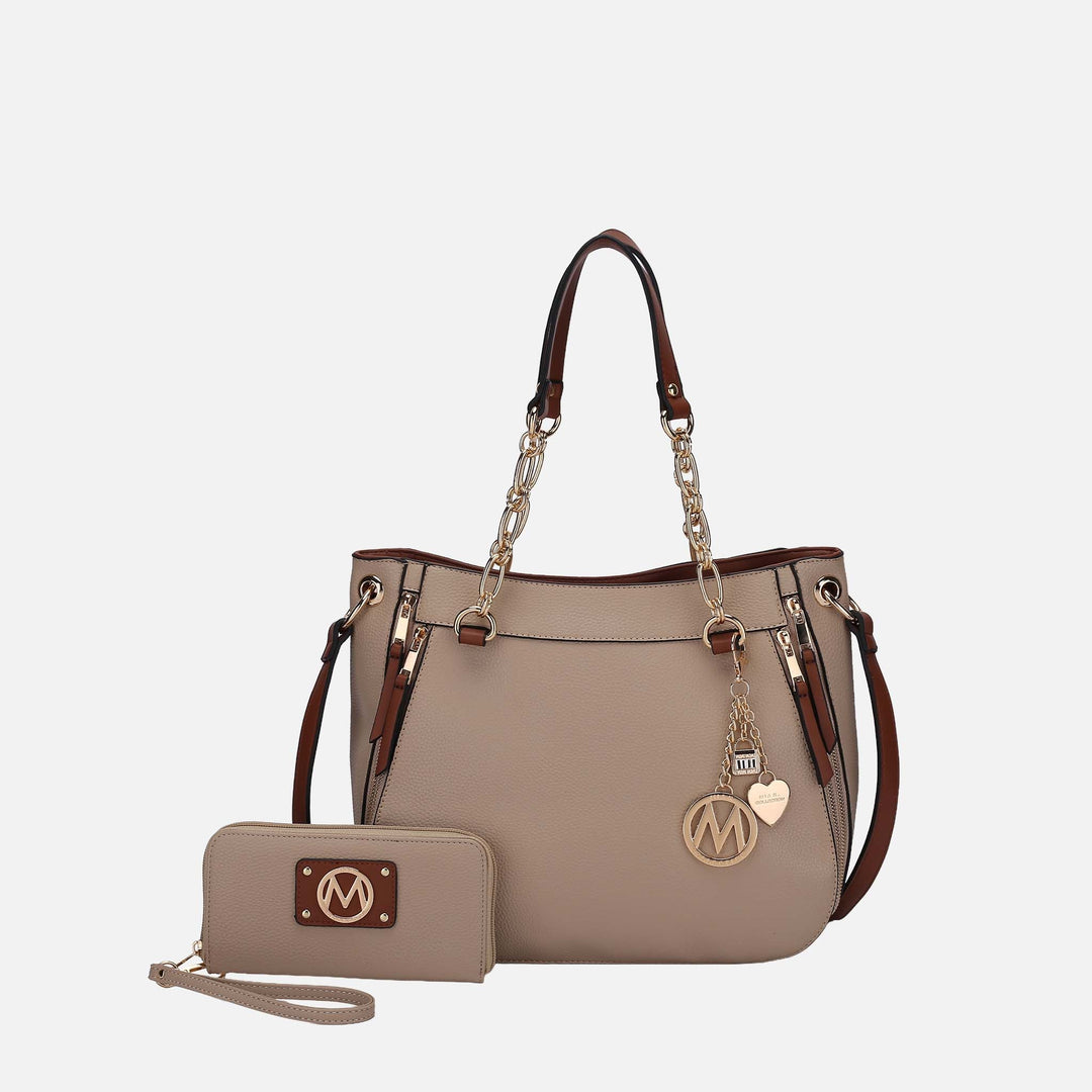 Pink MKF Collection By Mia K Lina Shoulder Bag And Wallet Set