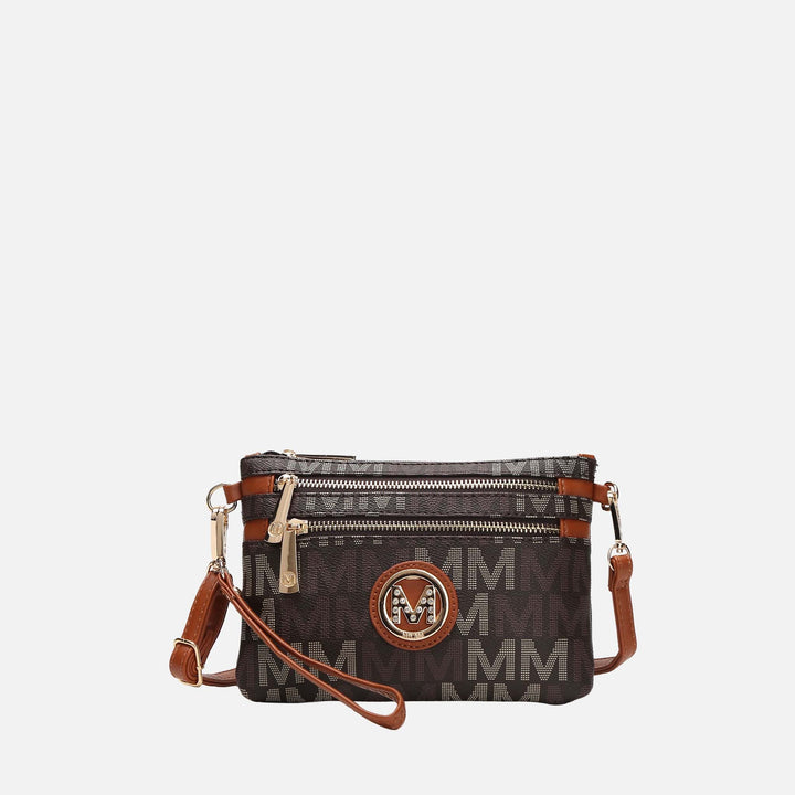 Tan MKF Collection By Mia K Helen Signature Phone Crossbody Bag