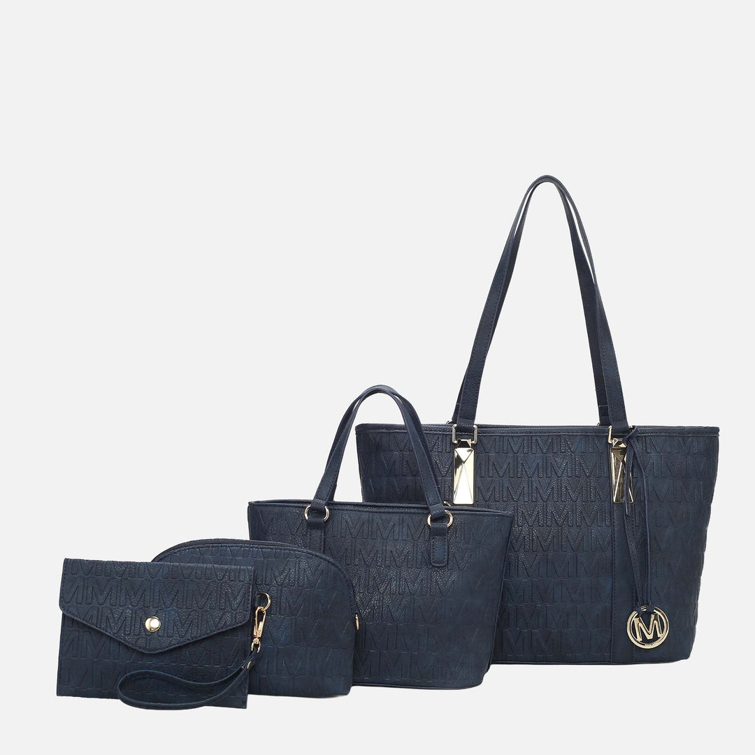 Indigo MKF Collection By Mia K Arya Signature Tote And Set