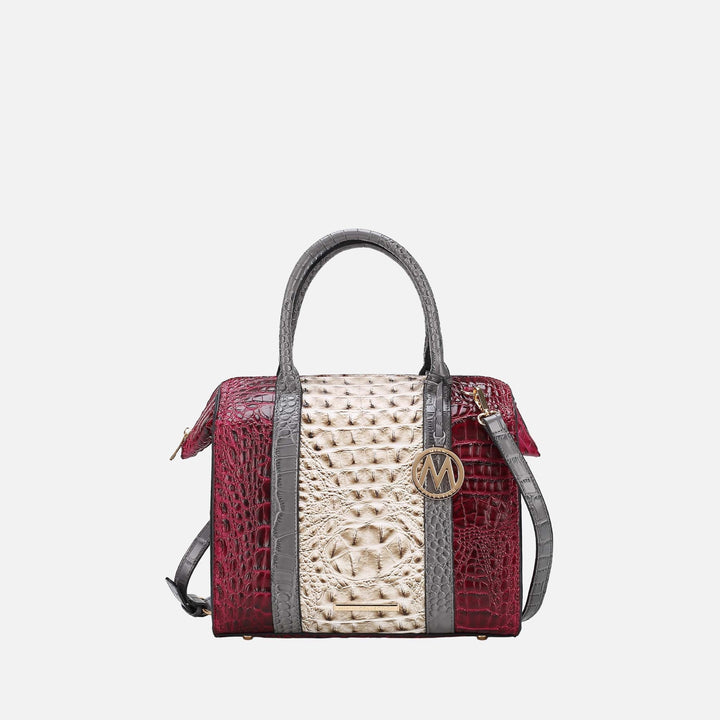 Croco Saffron MKF Collection By Mia K Ember Shoulder Bag
