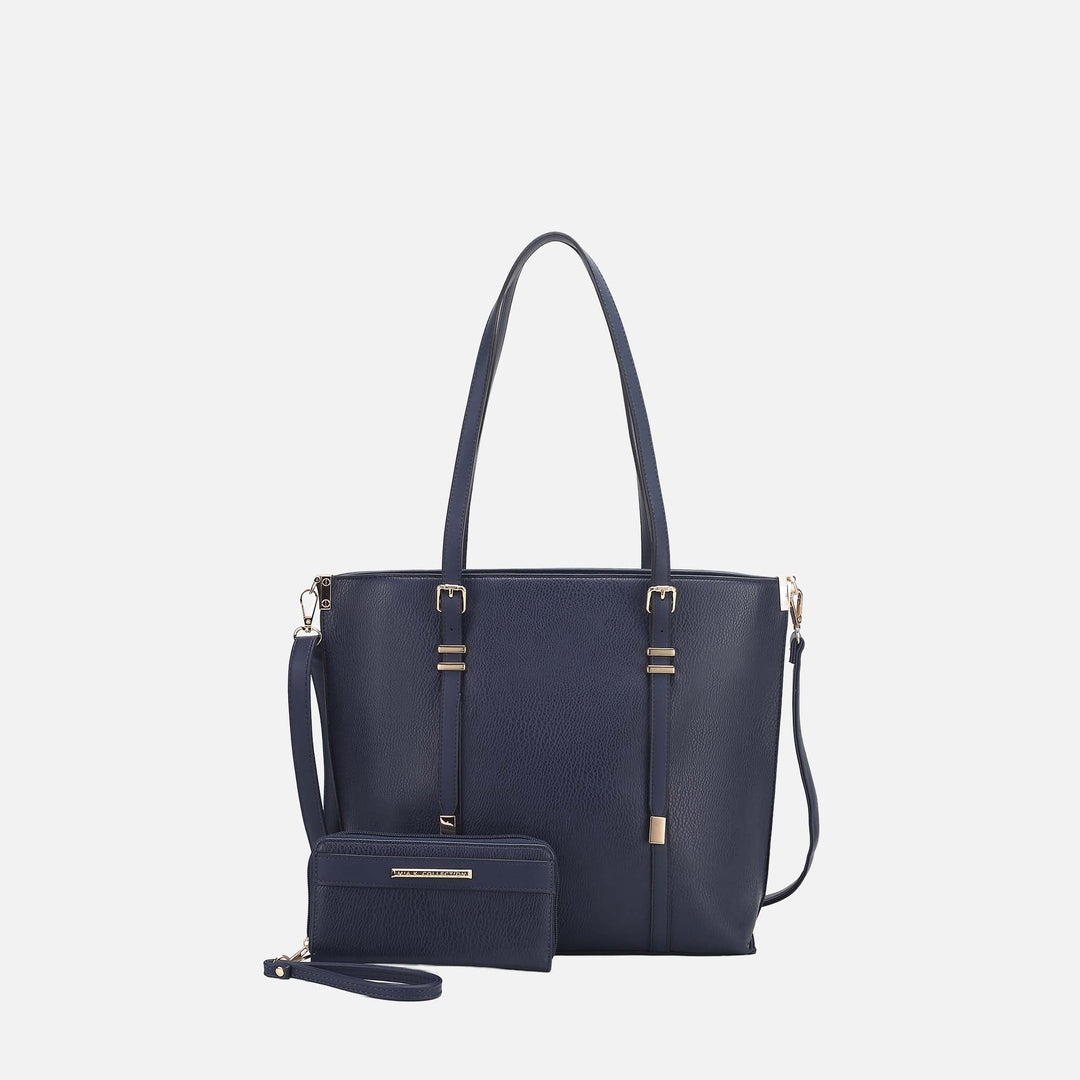 Taupe MKF Collection By Mia K Emery Tote Bag And Wallet Set