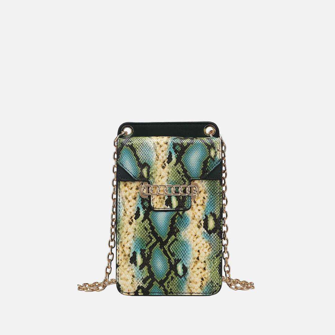 Snake Denim MKF Collection By Mia K Yael Phone Crossbody Handbag