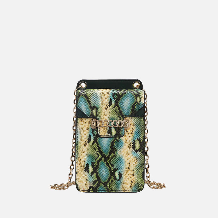 Snake Beige MKF Collection By Mia K Yael Phone Crossbody Handbag