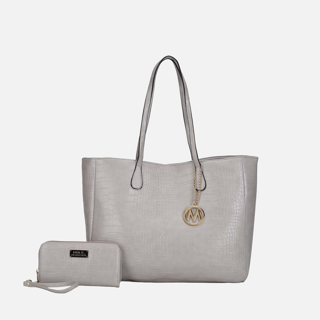 Denim Blue MKF Collection By Mia K Sadie Oversize Tote And Set