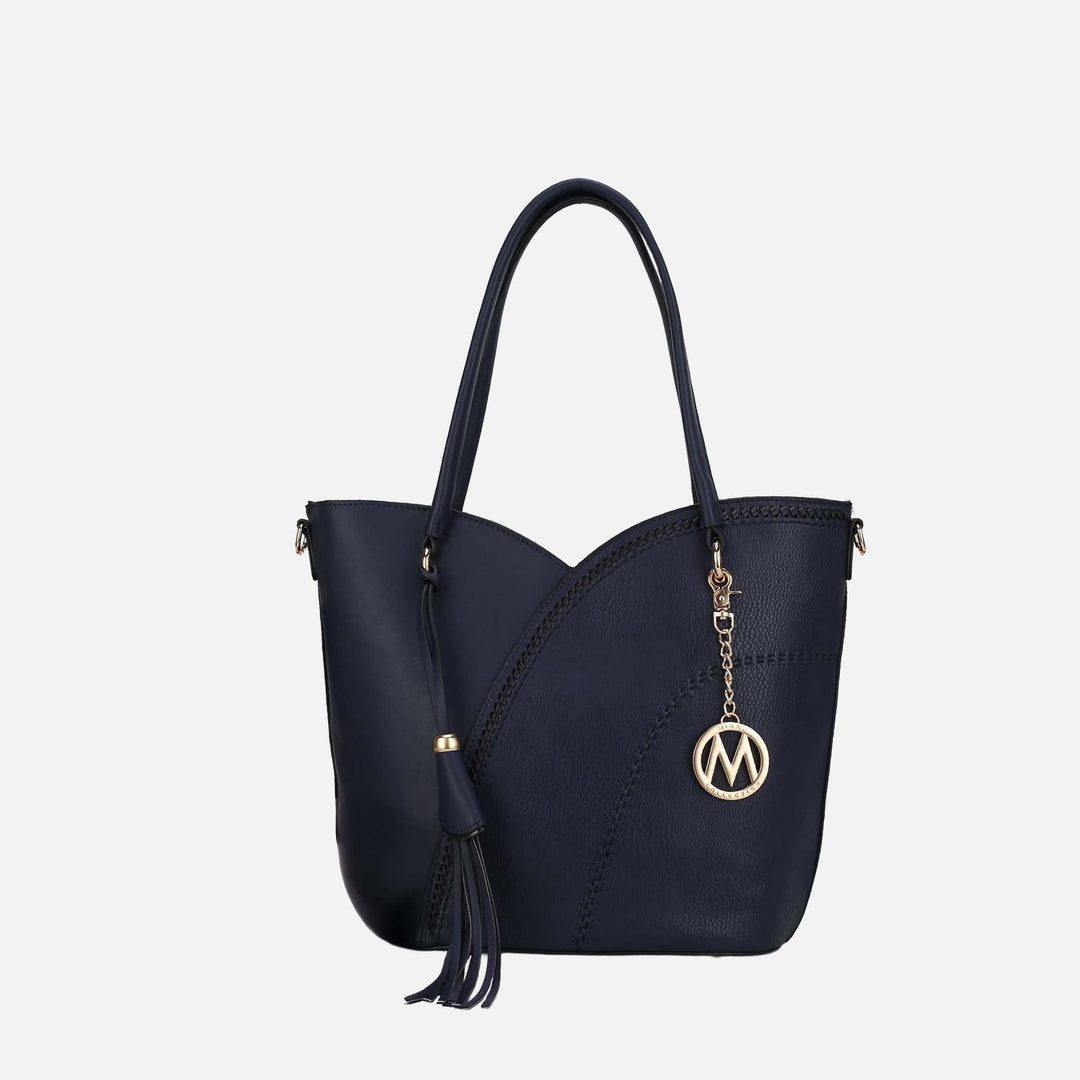 Pewter MKF Collection By Mia K Imogene Shoulder Bag And Matching Wallet