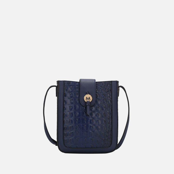 Croco Light Grey MKF Collection By Mia K Molly Crossbody Bag