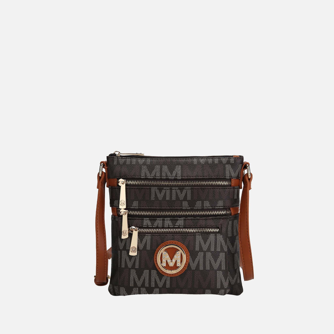 Wine MKF Collection By Mia K Beatrice Signature Crossbody Bag
