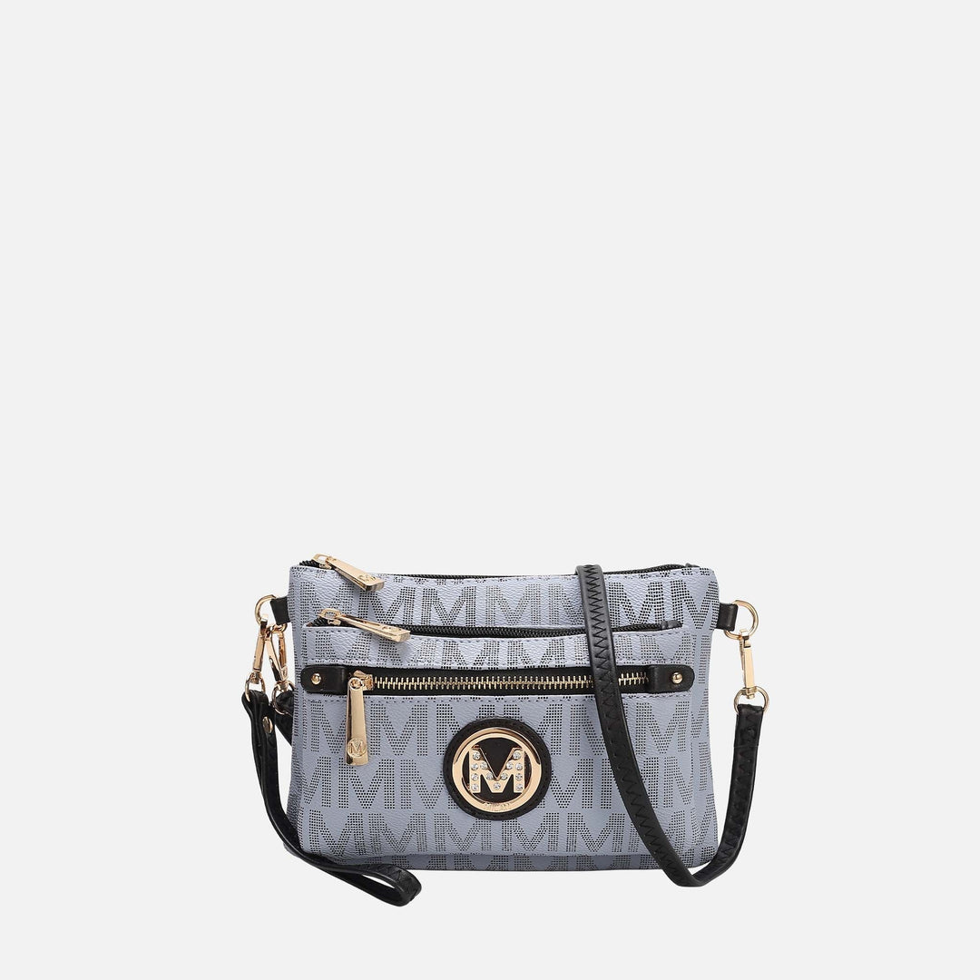 Gray MKF Collection By Mia K Camren Signature Crossbody Bag