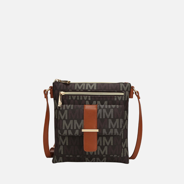 Taupe MKF Collection By Mia K Jeni Signature Crossbody Bag