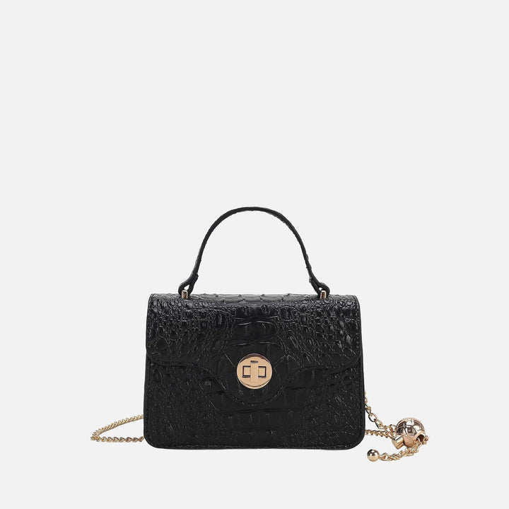 Croco Fuchsia MKF Collection By Mia K Mae Shoulder Bag