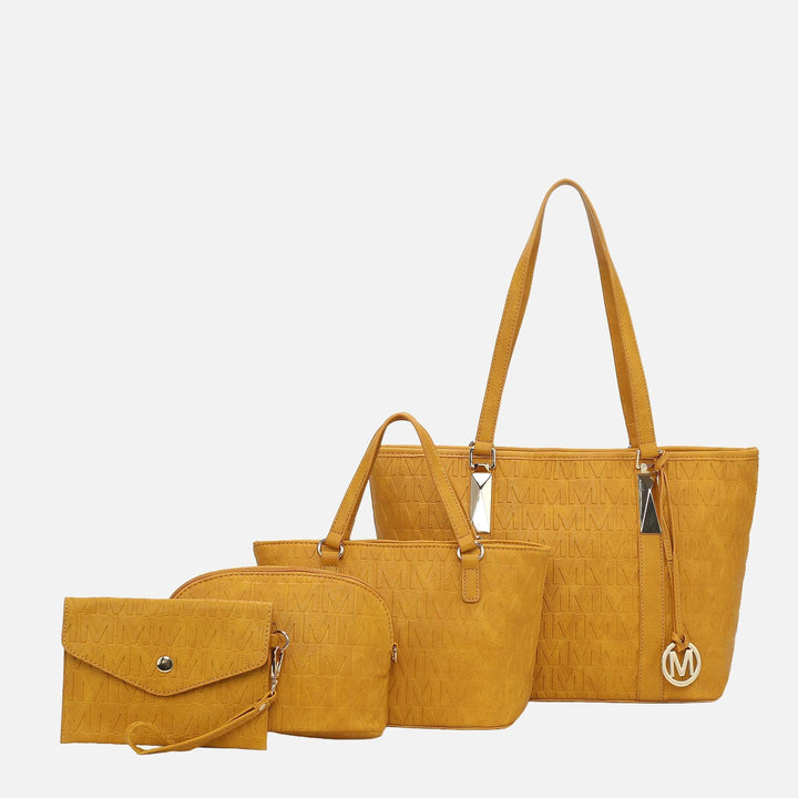 Fuchsia MKF Collection By Mia K Arya Signature Tote And Set