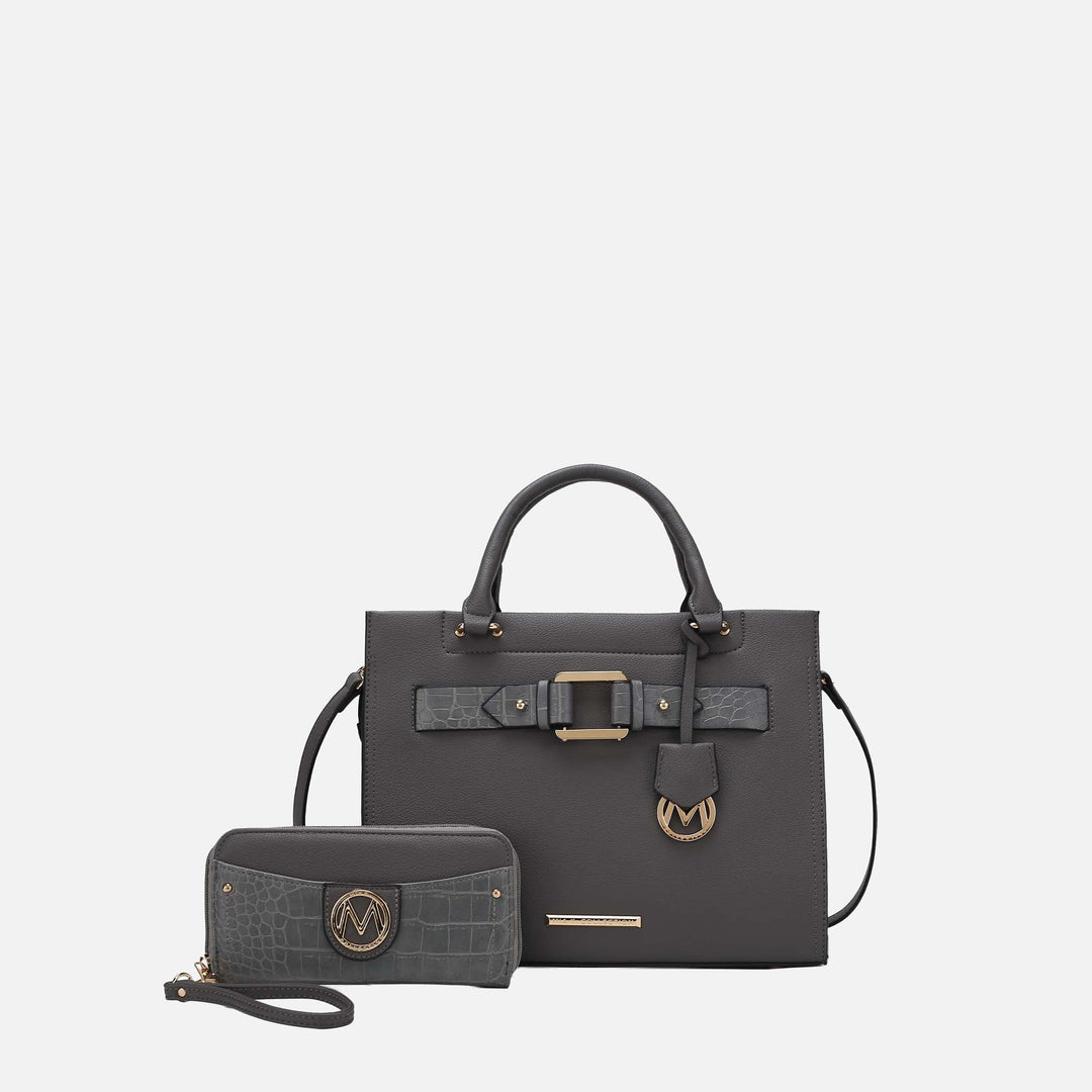Red MKF Collection By Mia K Virginia Tote Bag And Wallet Set