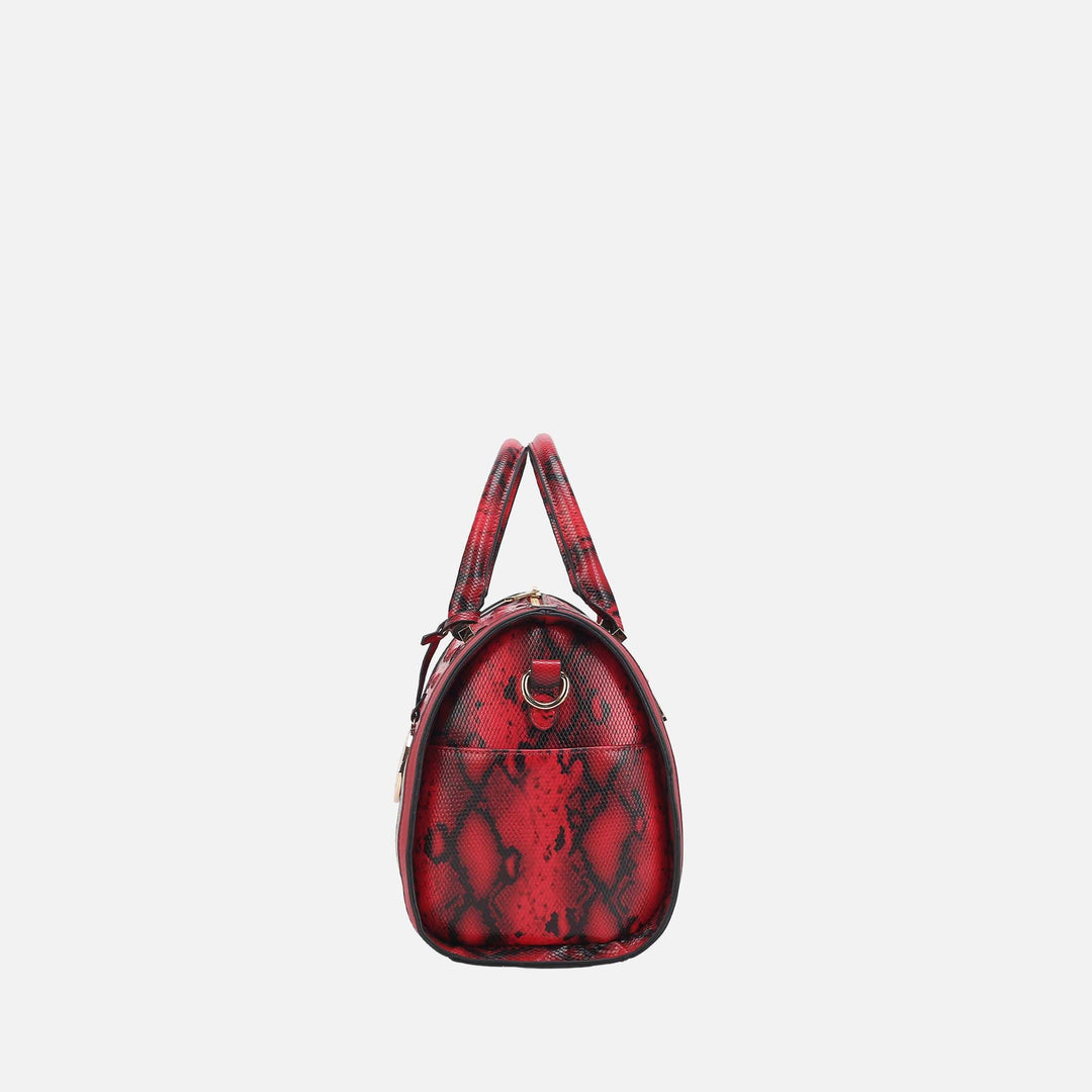 Croco Fuchsia MKF Collection By Mia K Eleanor Embossed Shoulder Bag
