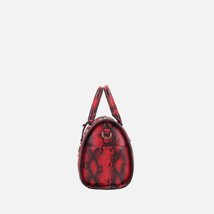 Croco Fuchsia MKF Collection By Mia K Eleanor Embossed Shoulder Bag