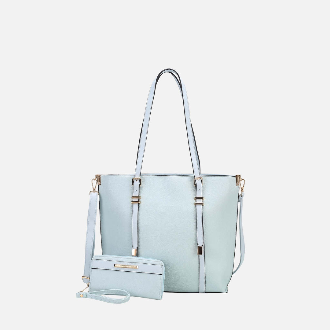 Blush MKF Collection By Mia K Emery Tote Bag And Wallet Set