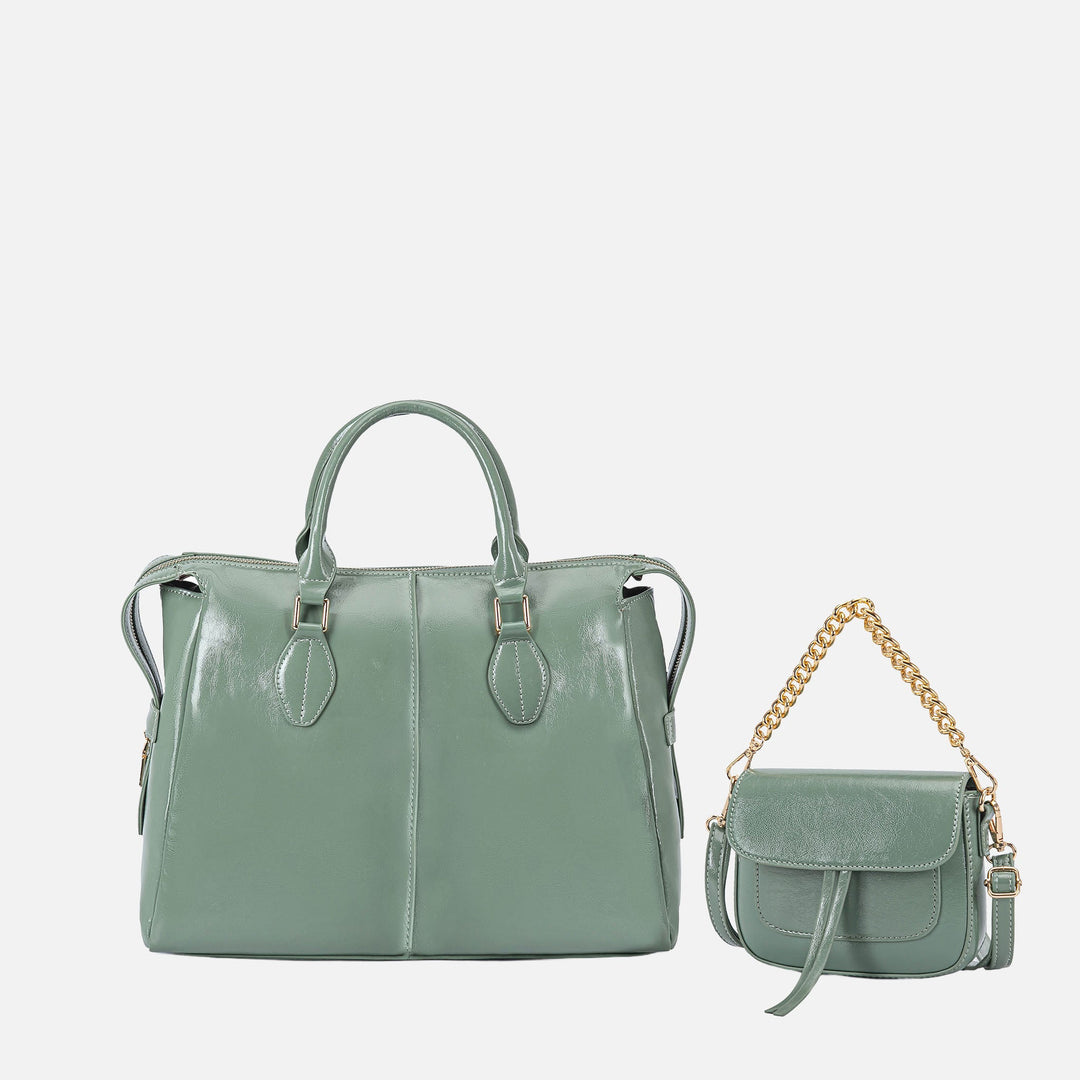 Dark Teal MKF Collection By Mia K Yareli Tote Bag With Mini Bag 2 Piece Set